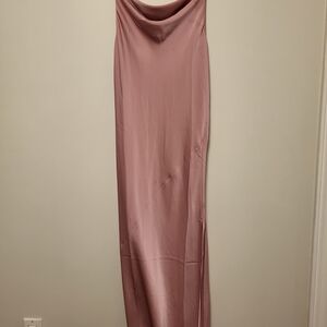 Babaton Tart Pink Satin Dress